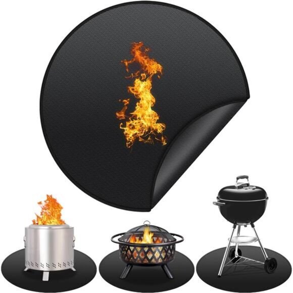 Fire Pit Mat Solo Stove Bonfire Under Grill Mat, Oil-proof‎ Waterproof BBQ Pad - Picture 1 of 6